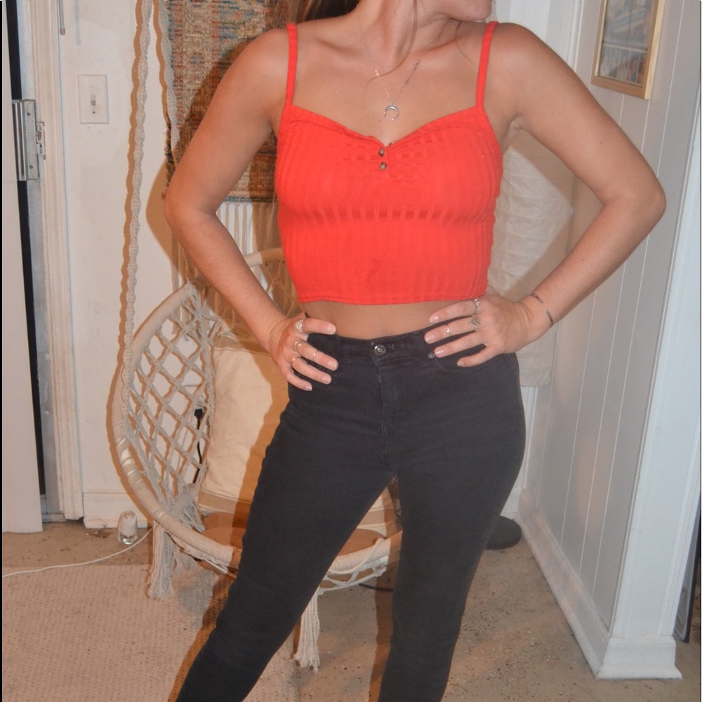 Red Crop Top